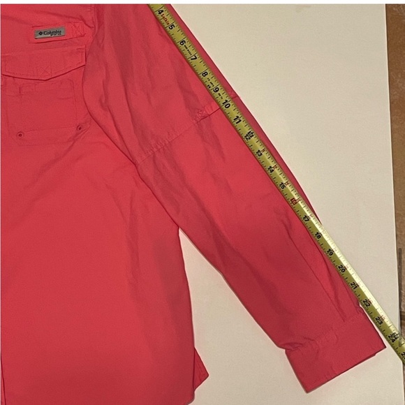 COLUMBIA Women’s Pink Long Sleeve Button Down Outdoor UPF 50 Shirt Medium - Picture 11 of 11